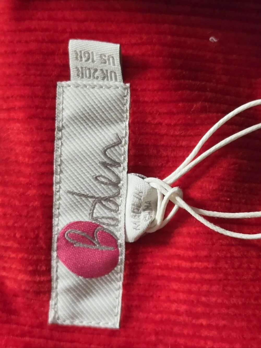 Boden Oxford Cord Red Single-Button Women's Blazer